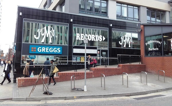 Jumbo Records vinyl window graphics